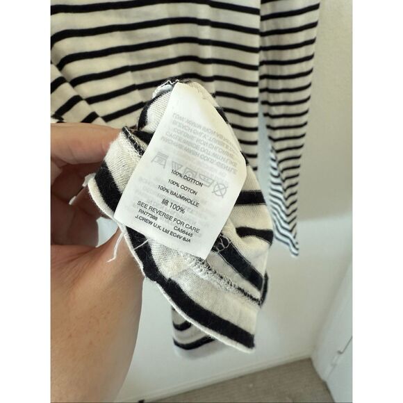 EUC J.Crew Tissue Turtleneck, White/Black Striped, size: M - Picture 5 of 5
